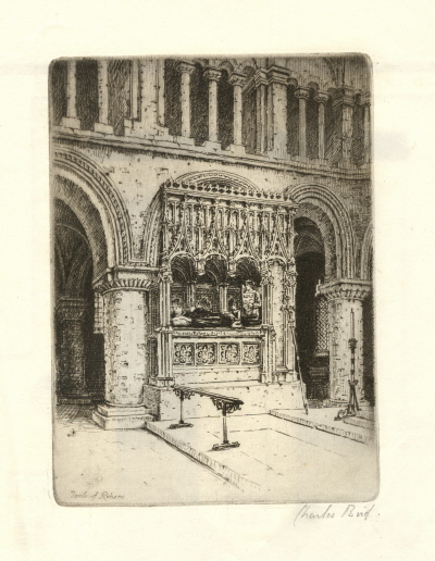 Rahere's tomb, by Charles Bird