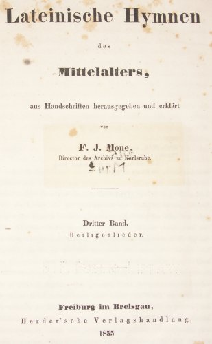 Title page: "Latin Hymns of the Middle Ages"