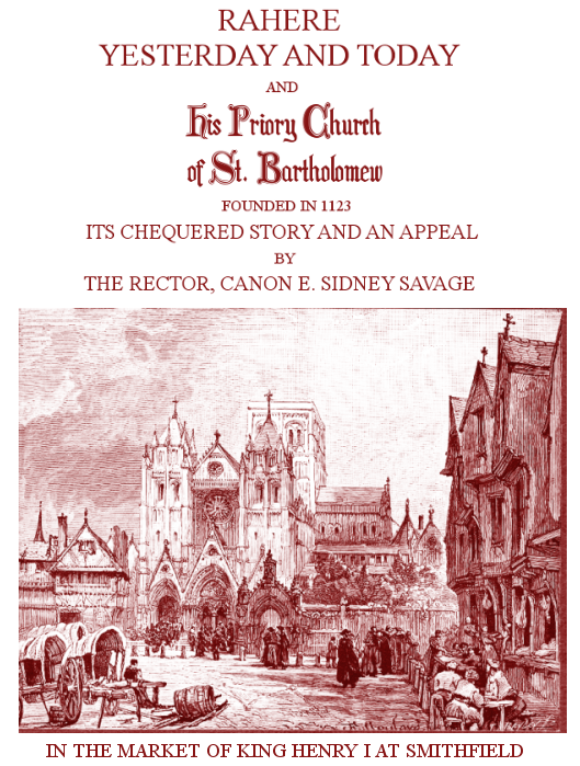 Rahere Yesterday and Today cover graphic