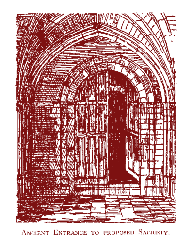 Drawing of sacristy door